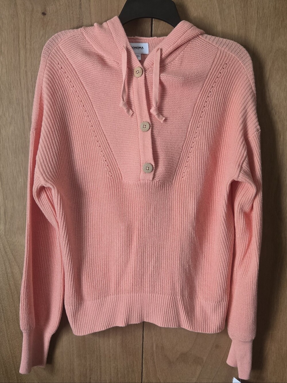 Women's Hooded Button-Knit Sweater